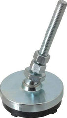 Gibraltar - 3/8-16 Bolt Thread, Studded Pivotal Stud Mount Leveling Pad & Mount - 1,500 Max Lb Capacity, 2-1/2" Base Diam - Apex Tool & Supply