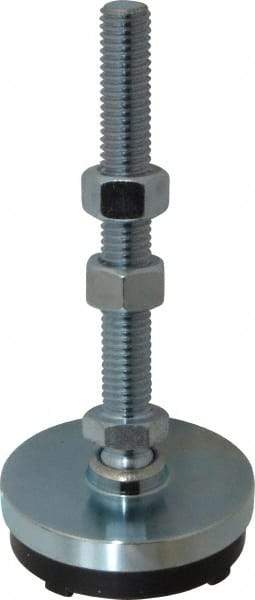 Gibraltar - 1/2-13 Bolt Thread, Studded Pivotal Stud Mount Leveling Pad & Mount - 3,000 Max Lb Capacity, 2-1/2" Base Diam - Apex Tool & Supply