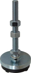 Gibraltar - 1/2-13 Bolt Thread, Studded Pivotal Stud Mount Leveling Pad & Mount - 3,000 Max Lb Capacity, 2-1/2" Base Diam - Apex Tool & Supply