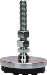 Gibraltar - 1/2-13 Bolt Thread, Studded Pivotal Stud Mount Leveling Pad & Mount - 3,000 Max Lb Capacity, 3" Base Diam - Apex Tool & Supply