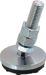 Gibraltar - 3/4-10 Bolt Thread, Studded Pivotal Stud Mount Leveling Pad & Mount - 5,500 Max Lb Capacity, 3" Base Diam - Apex Tool & Supply
