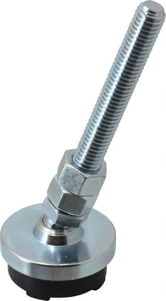 Gibraltar - 1/2-13 Bolt Thread, Studded Pivotal Stud Mount Leveling Pad & Mount - 3,500 Max Lb Capacity, 2" Base Diam - Apex Tool & Supply