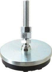 Gibraltar - 1/2-13 Bolt Thread, Studded Pivotal Stud Mount Leveling Pad & Mount - 3,500 Max Lb Capacity, 4" Base Diam - Apex Tool & Supply