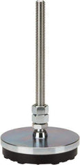 Gibraltar - 1/2-13 Bolt Thread, Studded Pivotal Stud Mount Leveling Pad & Mount - 3,500 Max Lb Capacity, 4" Base Diam - Apex Tool & Supply