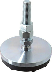 Gibraltar - 5/8-11 Bolt Thread, Studded Pivotal Stud Mount Leveling Pad & Mount - 5,000 Max Lb Capacity, 4" Base Diam - Apex Tool & Supply
