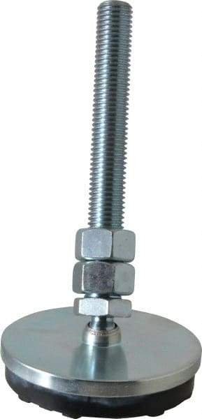 Gibraltar - 3/4-10 Bolt Thread, Studded Pivotal Stud Mount Leveling Pad & Mount - 6,000 Max Lb Capacity, 4" Base Diam - Apex Tool & Supply
