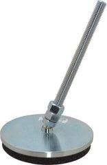 Gibraltar - 5/8-11 Bolt Thread, Studded Pivotal Stud Mount Leveling Pad & Mount - 5,000 Max Lb Capacity, 6" Base Diam - Apex Tool & Supply