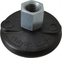Gibraltar - 5000 Lb Capacity, 3/4-10 Thread, 1-5/8" OAL, Steel Stud, Tapped Pivotal Socket Mount Leveling Mount - Material Grade 1214, 3" Base Diam, Steel Pad - Apex Tool & Supply