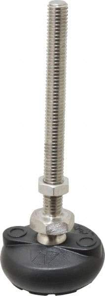 Gibraltar - 3/8-16 Bolt Thread, Studded Pivotal Stud Mount Leveling Pad & Mount - 4,000 Max Lb Capacity, 2" Base Diam - Apex Tool & Supply