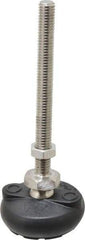 Gibraltar - 3/8-16 Bolt Thread, Studded Pivotal Stud Mount Leveling Pad & Mount - 4,000 Max Lb Capacity, 2" Base Diam - Apex Tool & Supply