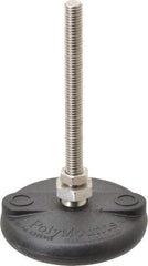 Gibraltar - 3/8-16 Bolt Thread, Studded Pivotal Stud Mount Leveling Pad & Mount - 5,000 Max Lb Capacity, 3" Base Diam - Apex Tool & Supply
