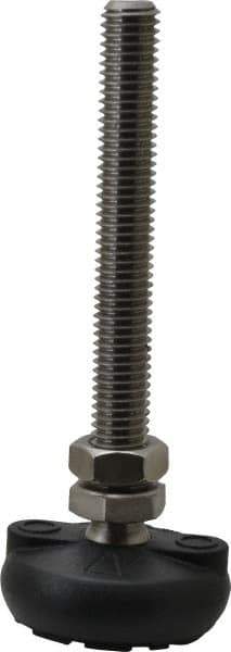 Gibraltar - 1/2-13 Bolt Thread, Studded Pivotal Stud Mount Leveling Pad & Mount - 4,000 Max Lb Capacity, 2" Base Diam - Apex Tool & Supply