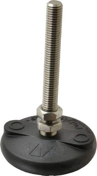 Gibraltar - 1/2-13 Bolt Thread, Studded Pivotal Stud Mount Leveling Pad & Mount - 5,000 Max Lb Capacity, 3" Base Diam - Apex Tool & Supply
