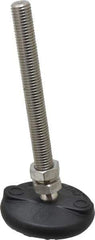 Gibraltar - 5/8-11 Bolt Thread, Studded Pivotal Stud Mount Leveling Pad & Mount - 5,000 Max Lb Capacity, 3" Base Diam - Apex Tool & Supply