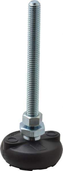 Gibraltar - 3/8-16 Bolt Thread, Studded Pivotal Stud Mount Leveling Pad & Mount - 4,000 Max Lb Capacity, 2" Base Diam - Apex Tool & Supply