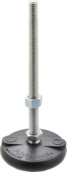 Gibraltar - 1/2-13 Bolt Thread, Studded Pivotal Stud Mount Leveling Pad & Mount - 5,000 Max Lb Capacity, 3" Base Diam - Apex Tool & Supply