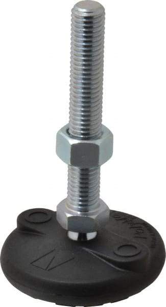 Gibraltar - 5/8-11 Bolt Thread, Studded Pivotal Stud Mount Leveling Pad & Mount - 5,000 Max Lb Capacity, 3" Base Diam - Apex Tool & Supply