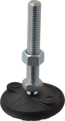 Gibraltar - 5/8-11 Bolt Thread, Studded Pivotal Stud Mount Leveling Pad & Mount - 5,000 Max Lb Capacity, 3" Base Diam - Apex Tool & Supply