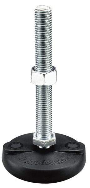 Gibraltar - 1/2-13 Bolt Thread, Studded Pivotal Stud Mount Leveling Pad & Mount - 5,000 Max Lb Capacity, 3" Base Diam - Apex Tool & Supply