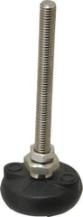 Gibraltar - 3/8-16 Bolt Thread, Studded Pivotal Stud Mount Leveling Pad & Mount - 4,000 Max Lb Capacity, 2" Base Diam - Apex Tool & Supply