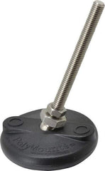 Gibraltar - 3/8-16 Bolt Thread, Studded Pivotal Stud Mount Leveling Pad & Mount - 5,000 Max Lb Capacity, 3" Base Diam - Apex Tool & Supply