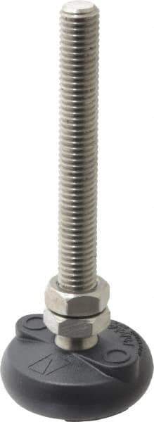 Gibraltar - 1/2-13 Bolt Thread, Studded Pivotal Stud Mount Leveling Pad & Mount - 4,000 Max Lb Capacity, 2" Base Diam - Apex Tool & Supply