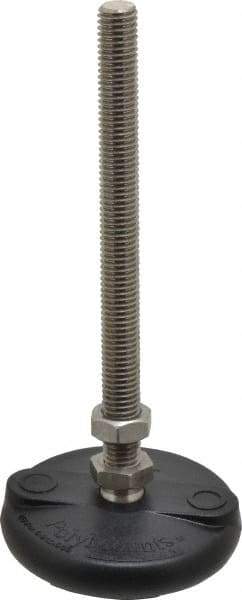 Gibraltar - 1/2-13 Bolt Thread, Studded Pivotal Stud Mount Leveling Pad & Mount - 5,000 Max Lb Capacity, 3" Base Diam - Apex Tool & Supply