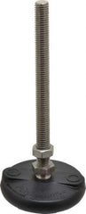 Gibraltar - 1/2-13 Bolt Thread, Studded Pivotal Stud Mount Leveling Pad & Mount - 5,000 Max Lb Capacity, 3" Base Diam - Apex Tool & Supply