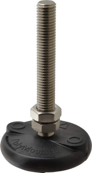 Gibraltar - 5/8-11 Bolt Thread, Studded Pivotal Stud Mount Leveling Pad & Mount - 5,000 Max Lb Capacity, 3" Base Diam - Apex Tool & Supply