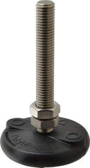 Gibraltar - 5/8-11 Bolt Thread, Studded Pivotal Stud Mount Leveling Pad & Mount - 5,000 Max Lb Capacity, 3" Base Diam - Apex Tool & Supply