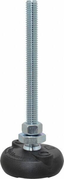 Gibraltar - 3/8-16 Bolt Thread, Studded Pivotal Stud Mount Leveling Pad & Mount - 4,000 Max Lb Capacity, 2" Base Diam - Apex Tool & Supply