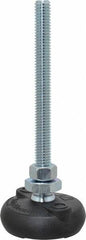 Gibraltar - 3/8-16 Bolt Thread, Studded Pivotal Stud Mount Leveling Pad & Mount - 4,000 Max Lb Capacity, 2" Base Diam - Apex Tool & Supply