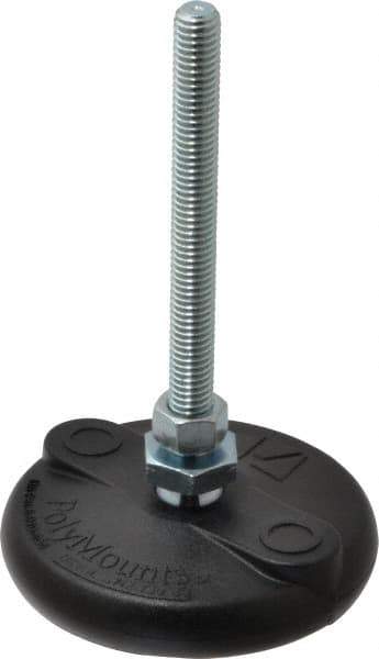 Gibraltar - 3/8-16 Bolt Thread, Studded Pivotal Stud Mount Leveling Pad & Mount - 5,000 Max Lb Capacity, 3" Base Diam - Apex Tool & Supply