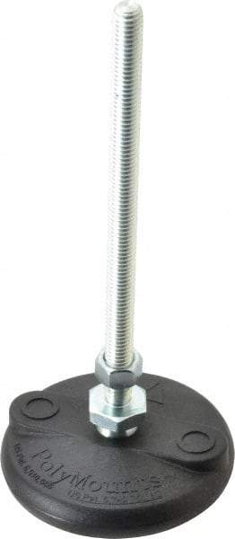 Gibraltar - 3/8-16 Bolt Thread, Studded Pivotal Stud Mount Leveling Pad & Mount - 5,000 Max Lb Capacity, 3" Base Diam - Apex Tool & Supply
