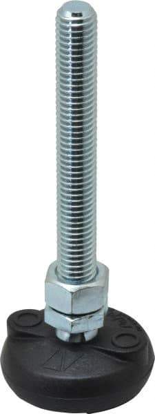 Gibraltar - 1/2-13 Bolt Thread, Studded Pivotal Stud Mount Leveling Pad & Mount - 4,000 Max Lb Capacity, 2" Base Diam - Apex Tool & Supply