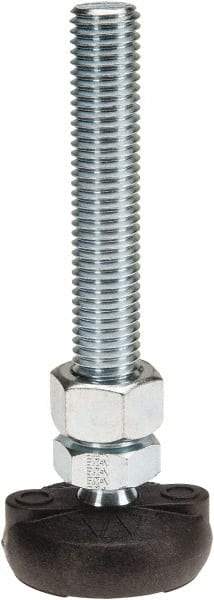 Gibraltar - 5/8-11 Bolt Thread, Studded Pivotal Stud Mount Leveling Pad & Mount - 4,000 Max Lb Capacity, 2" Base Diam - Apex Tool & Supply