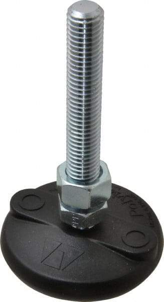 Gibraltar - 5/8-11 Bolt Thread, Studded Pivotal Stud Mount Leveling Pad & Mount - 5,000 Max Lb Capacity, 3" Base Diam - Apex Tool & Supply