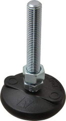 Gibraltar - 5/8-11 Bolt Thread, Studded Pivotal Stud Mount Leveling Pad & Mount - 5,000 Max Lb Capacity, 3" Base Diam - Apex Tool & Supply