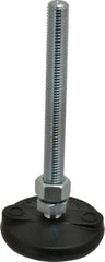 Gibraltar - 5/8-11 Bolt Thread, Studded Pivotal Stud Mount Leveling Pad & Mount - 5,000 Max Lb Capacity, 3" Base Diam - Apex Tool & Supply