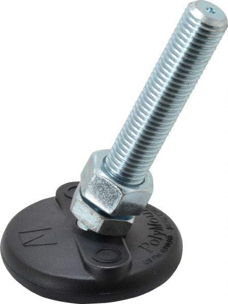 Gibraltar - 3/4-10 Bolt Thread, Studded Pivotal Stud Mount Leveling Pad & Mount - 5,000 Max Lb Capacity, 3" Base Diam - Apex Tool & Supply