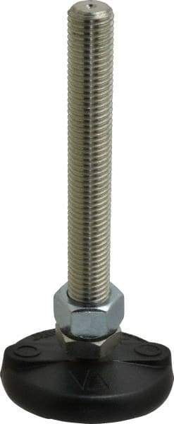 Gibraltar - 3/4-10 Bolt Thread, 7" Long Studded Pivotal Stud Mount Leveling Pad & Mount - 5,000 Max Lb Capacity, 3" Base Diam - Apex Tool & Supply