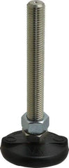 Gibraltar - 3/4-10 Bolt Thread, 7" Long Studded Pivotal Stud Mount Leveling Pad & Mount - 5,000 Max Lb Capacity, 3" Base Diam - Apex Tool & Supply