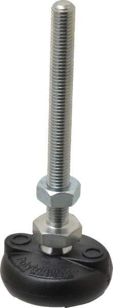 Gibraltar - M10 Bolt Thread, Studded Pivotal Stud Mount Leveling Pad & Mount - 1,818 Kg Capacity, 51mm Base Diam - Apex Tool & Supply