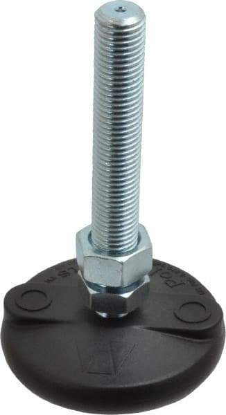 Gibraltar - M16 Bolt Thread, Studded Pivotal Stud Mount Leveling Pad & Mount - 2,270 Kg Capacity, 76mm Base Diam - Apex Tool & Supply