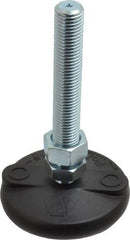 Gibraltar - M16 Bolt Thread, Studded Pivotal Stud Mount Leveling Pad & Mount - 2,270 Kg Capacity, 76mm Base Diam - Apex Tool & Supply
