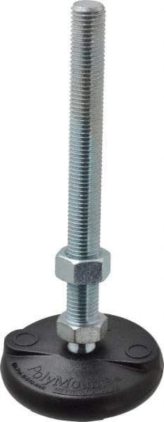 Gibraltar - M16 Bolt Thread, Studded Pivotal Stud Mount Leveling Pad & Mount - 2,270 Kg Capacity, 76mm Base Diam - Apex Tool & Supply