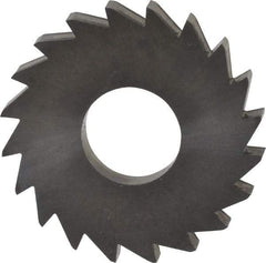 Made in USA - 1" Diam x 1/8" Blade Thickness x 3/8" Arbor Hole Diam, 20 Tooth Slitting and Slotting Saw - Arbor Connection, Right Hand, Uncoated, Solid Carbide, Concave Ground - Apex Tool & Supply