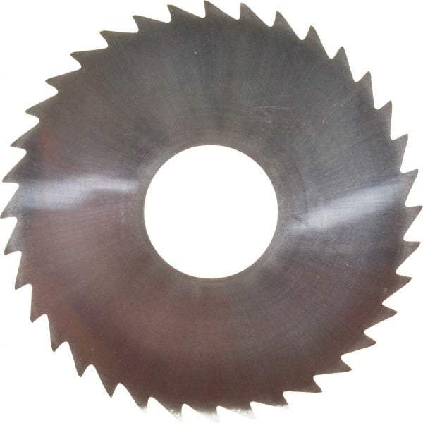 Made in USA - 2" Diam x 0.0313" Blade Thickness x 5/8" Arbor Hole Diam, 36 Tooth Slitting and Slotting Saw - Arbor Connection, Uncoated, Solid Carbide, Concave Ground - Apex Tool & Supply
