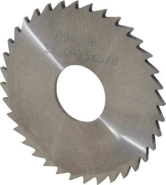 Made in USA - 2" Diam x 1/16" Blade Thickness x 5/8" Arbor Hole Diam, 36 Tooth Slitting and Slotting Saw - Arbor Connection, Uncoated, Solid Carbide, Concave Ground - Apex Tool & Supply