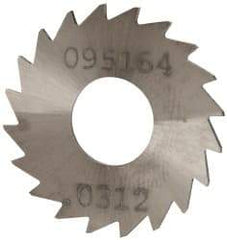 Made in USA - 1" Diam x 0.0313" Blade Thickness x 3/8" Arbor Hole Diam, 20 Tooth Slitting and Slotting Saw - Arbor Connection, Right Hand, Uncoated, Solid Carbide, Concave Ground - Apex Tool & Supply